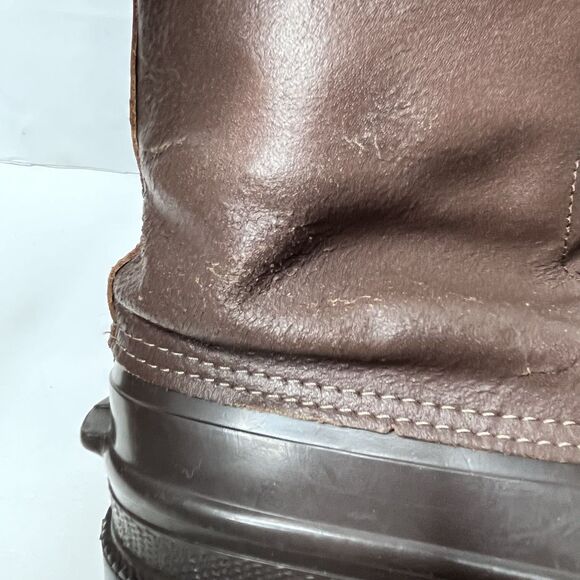 Vintage Greb Canadian Made Brown Leather Duck Work Boots Mens Size 8 - Picture 7 of 12